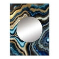 thumbnail image 2 of Designart "Gold Blue Geode Gems Mineral Radiance" Stone Geode Mirror Wall Decor - Traditional Gold Landscapes Large Mirror Wall Decor For Bedroom - 32" x 24" Inch, 2 of 5