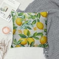 thumbnail image 2 of JEUXUS  Lemon Fruits Throw Pillow Cover Floral Branches Leaves Pillow Case Pillowcase for Bedroom, Living Room, Cushion Sofa Standard  White Yellow Green, 2 of 5