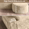 thumbnail image 2 of Wiilayok Modular Cloud Sectional Couch, L Shaped Sectional Sofa with Ottoam,Upholstered Deep Seat Sofa for Living Room Bedroom, 2 of 10