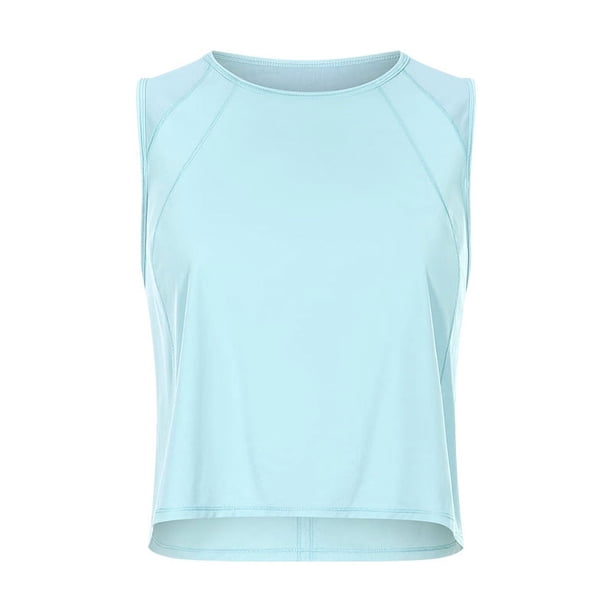 Ropa de yoga ligera y transpirable para primavera y verano, top para mujer con espalda hueca, de secado rápido, chaleco deportivo informal y holgado para fitness