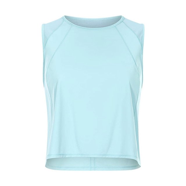 Ropa de yoga ligera y transpirable para primavera y verano, top para mujer con espalda hueca, de secado rápido, chaleco deportivo informal y holgado para fitness