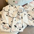 thumbnail image 2 of Sanrio Hello Kitty Pochacco pajamas for women spring and autumn new Kawaii long-sleeved trousers student dormitory home wear set, 2 of 11