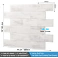 thumbnail image 6 of BeNice Peel and Stick Tile Subway Tile Backsplash Adhesive Wall Tiles Marble Tiles Stickers (10pcs,light gray), 6 of 7