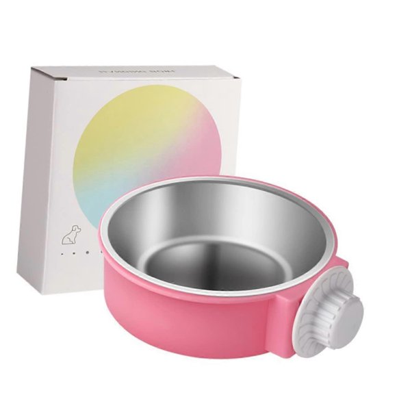 Pet bowl for pets from hanging bowl for small animals to clean install stainless steel for food and water