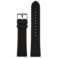 thumbnail image 2 of Morellato Carezza Silicone Watch Strap - Black/Red - 20mm - Chrome-plated Stainless Steel Buckle - RUBBER Collection, 2 of 9