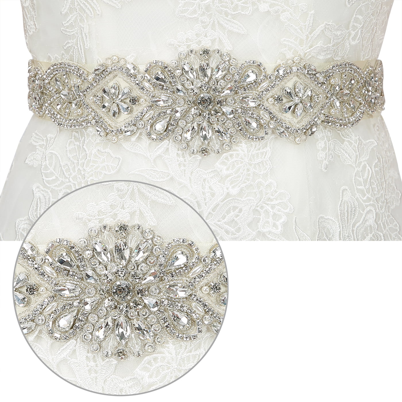 1/2/3 CRYSTAL RHINESTONE Waistband Girdle Belt Wedding Gown Prom Bridal  Dress $31.24 - PicClick AU