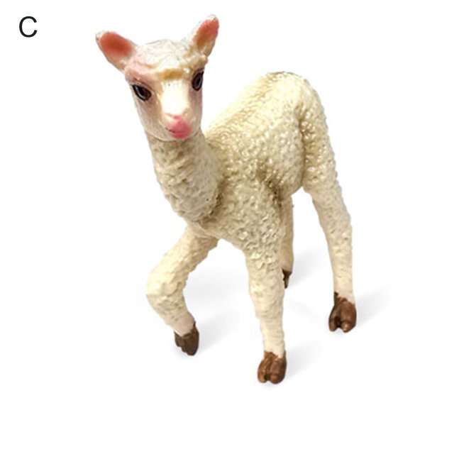 Visland Jouet Animal Design Haute Simulation Travail Exquis Animaux Figurine Alpaga Modèle pour Cadeau