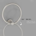thumbnail image 3 of Towel RARXTR Brushed Nickel 2 Pack Towel Ring, Hand Towel Holder for Bathroom Kitchen Modern Rounded Base Wall Mount SUS304 Stainless Steel, 3 of 6