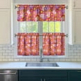 thumbnail image 3 of Farmhouse Floral Curtains 24" Short - 3 Panel Set with Vintage Botanical Print, Bohemian Wildflowers, Rod Pocket Window Drapes for Rustic Decor, 3 of 5