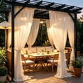 thumbnail image 6 of Outdoor Mesh Sheer Curtain Panel Sun Block Light Filter Privacy Fabric Drape for Patio Gazebo Porch Indoor Window, 6 of 7
