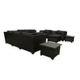 thumbnail image 2 of TK Classics Barbados 12 Piece Wicker Outdoor Sectional Seating Group with Storage Coffee Table and End Tables, Black, 2 of 8
