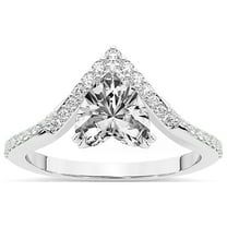 Heart Shape 3 Carat IGI Certified Lab Grown Diamond Ring | 14K White Gold | Athena Chevron Twist Diamond Ring | FG-VS1-VS2 Quality Friendly Diamonds