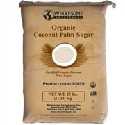 Wholesome Organic Coconut Palm Sugar, Unrefined, Non GMO & Gluten Free, 25 Pound (Pack of 1)