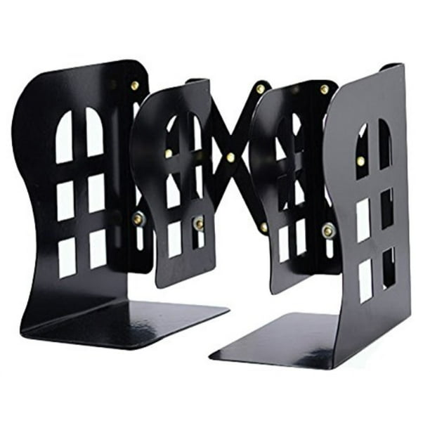 1 Pair Decorative Metal Bookends Art Bookends Heavy Duty Adjustile