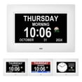 thumbnail image 1 of Memwake Multifunctional Large-Screen Digital Alarm Clock for Alzheimer's Patients with Date and Day of Week,Multiple Display Modes,7-inch White, 1 of 8