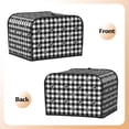 thumbnail image 3 of Honeii Black Tartan Plaid Print 4 slice Toaster Cover, Two Slice Toaster Dust-proof Cover For Kitchen Small Appliance and Fingerprint Protection, 3 of 7