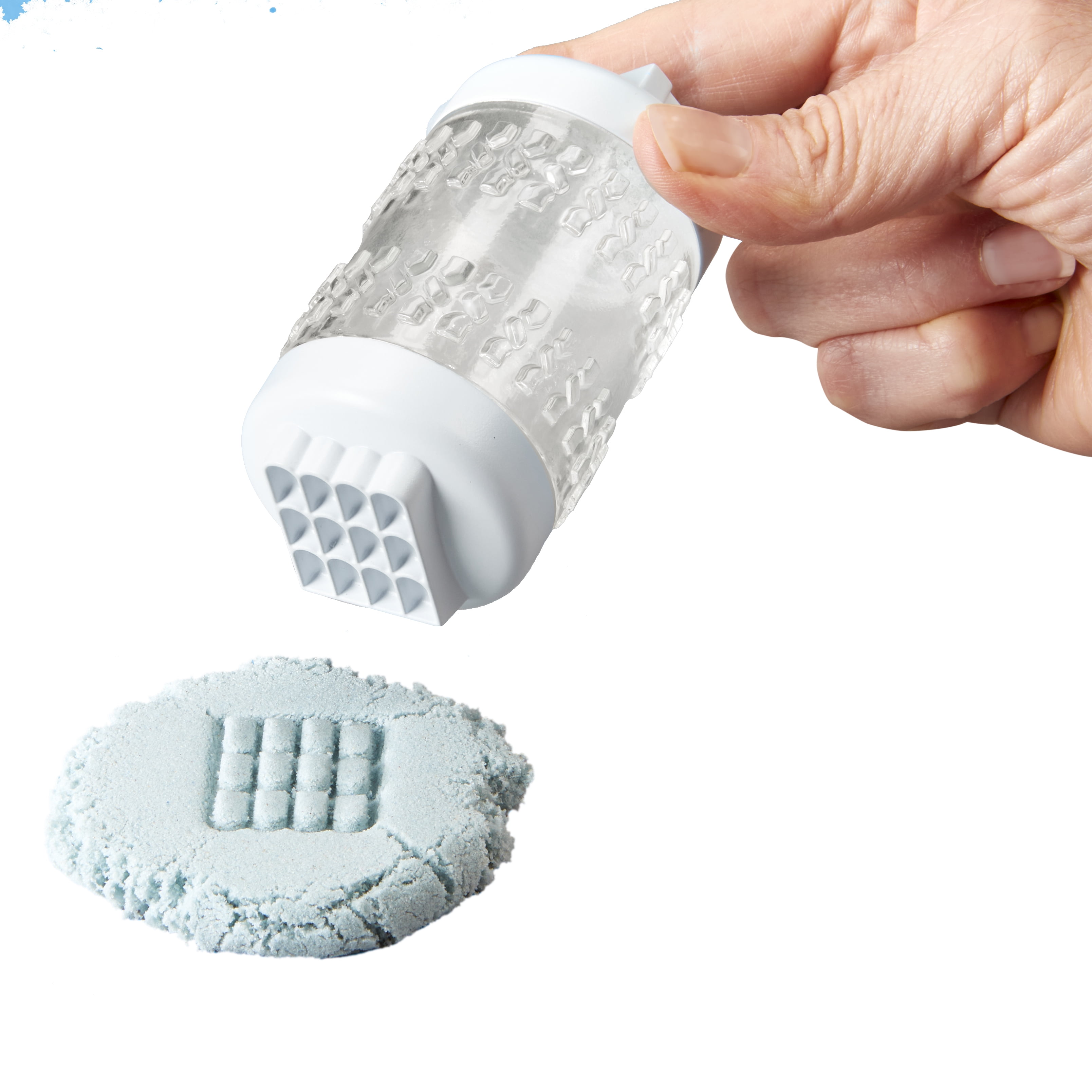 Camions de construction avec sable jamais sec Wonder Factory - bleu + bétonnière - ne sèche jamais et est sans gluten