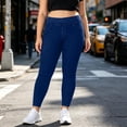 thumbnail image 7 of TEAJOPSUU Womens Plus Size Ankle Jeans Stretchy High Waist Jeggings Tummy Control Skinny Denim Pants with Pockets Trendy Casual Slim Trosuers L-4XL Navy, 7 of 7