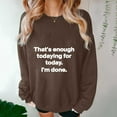 thumbnail image 5 of Jinhomg Womens Oversized Boyfriend Sweatshirt 2025 Trendy Letter Print Y2K Tops Casual Comfy Long Sleeve Drop Shoulder Pullover Daily Wear Coffee L, 5 of 6