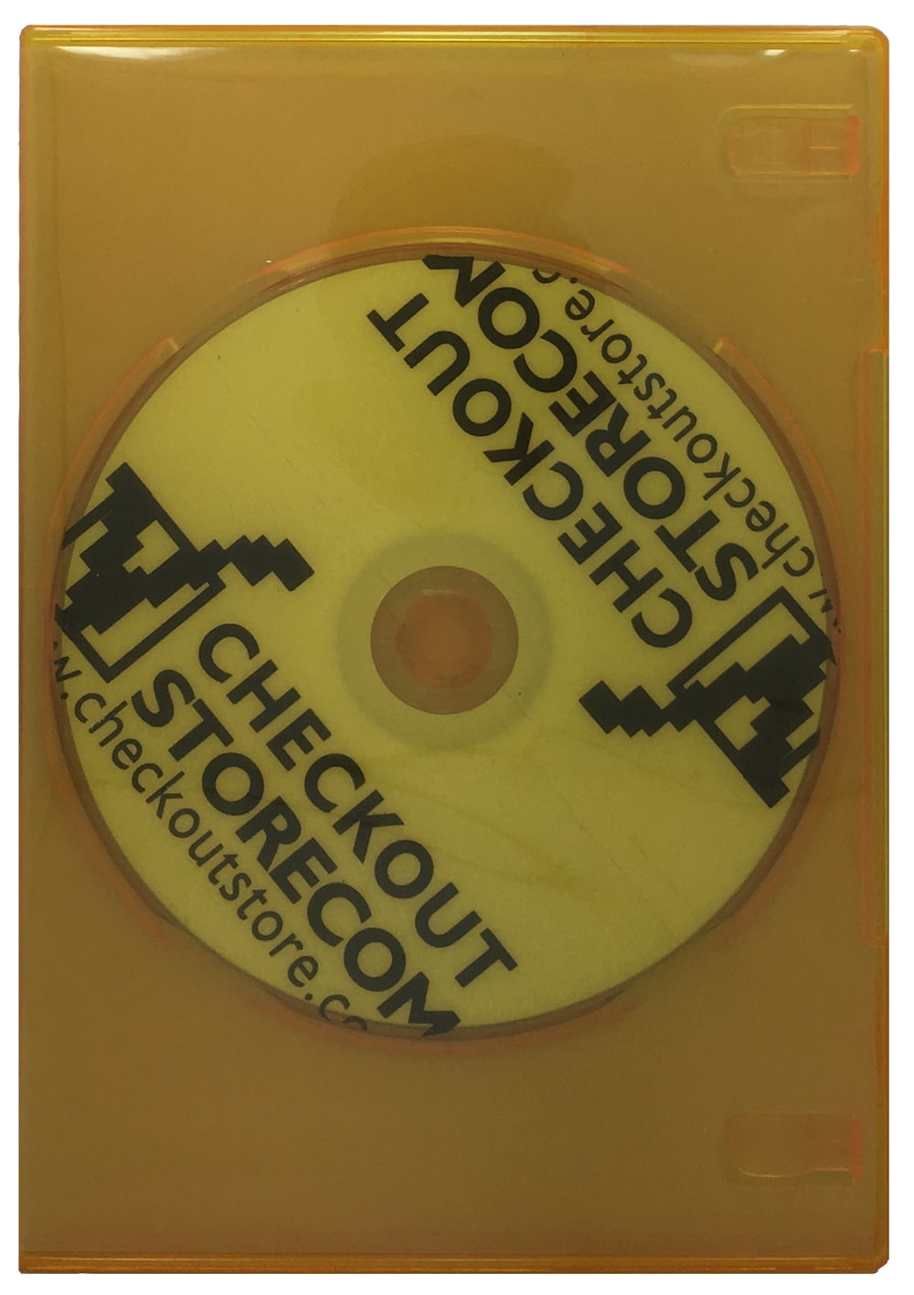 (50) CheckOutStore Premium Slimline Single 1-Disc DVD Cases 7mm (Clear Orange)