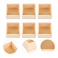 thumbnail image 3 of Wooden Box Wood Boxes Small Crafts Rustic Unfinished Storage Crates Desktop Square Mini Holder Treasure Flower Jewelry, 3 of 7