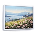 thumbnail image 2 of Designart "Mountain'S Zinnias Charms" Zinnias Floater Framed Canvas Wall Art, 2 of 5