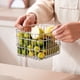 thumbnail image 1 of Estantería de acero inoxidable, cesta de almacenamiento para cocina, frutero, organizador de cosméticos, cesta de almacenamiento, cesta metálica, resistente, plegable, para cocina, gran, 1 of 8