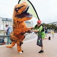 thumbnail image 3 of Disfraz inflable de dinosaurio Piamif para adulto, T-Rex, marrón, 3 of 8