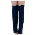 thumbnail image 4 of Sensestyle Leg Warmers, Fashion Women Winter Warm Leg Knitted Crochet Long Socks for Women Blue, 4 of 6