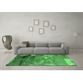 thumbnail image 3 of Ahgly Company Indoor Square Oriental Emerald Green Industrial Area Rugs, 6' Square, 3 of 4