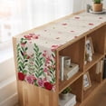 thumbnail image 6 of Table Runners 90 Inches Long Dress Scarves, Valentine's Day Farmhouse Coffee/Dining/Kitchen Table Runner for Living Room, Pink Red Roses Love Heart Eucalyptus Burlap 13x90 Inch, 6 of 9