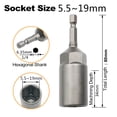 thumbnail image 4 of socket,Screw Shank 5.5mm~19mm Shank Socket Drill Tools Socket 15pcs Screw Drill Driver Screw Socket Wrench 15pcs Shank Tools Set Socket Driver Shank 5.5mm~19mm Socket Set 5.5mm~19mm Driver 15pcs, 4 of 5