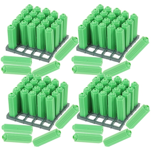 HOOWIFFY 100pcs Heavy Duty Plastic Self-Drilling Drywall Anchors for Wall Mounting, 1.1 x 0.3 x 0.3in, Fasteners