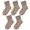 Khaki, variant on OYXSER 5 Pairs Womens Solid Mid Calf Socks, Elastic Cuff Warm Soft Fit Suitable for All-Day Wear