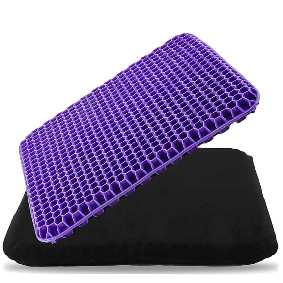 Ergonomic gel seat cushion, ideal for prolonged sitting, relieves tailbone and sacral pain, and enhances office chair comfort; wheelchair cushion, comfort-style wheelchair cushion (purple)