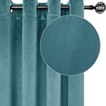 thumbnail image 2 of SMILETIME Velvet Curtains with Grommet, Thermal Insulated Super Soft Privacy Noise Reducing Light-Filtering Velvet Curtains for Living Room, 2 Panels, 2 of 7
