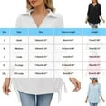 thumbnail image 4 of Blmnix White Running Tops for Women Soft Plain Tunic Running Shirts V-Neck Long Sleeve Blouses, 4 of 4