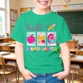 thumbnail image 6 of WERYOUNG Kids Back To School T Shirts Cute Cartoon Printed Crewneck Short Sleeve Tees First Day Of School Shirt For Girls Versatile Tops 7-8 Years, 6 of 7