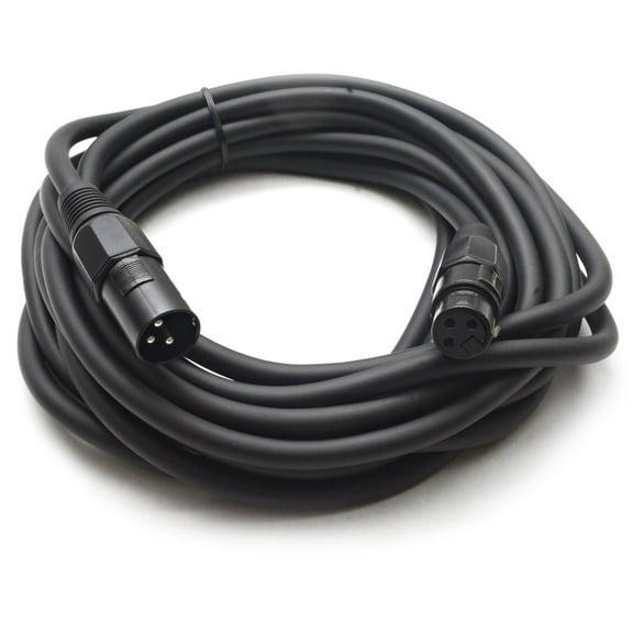 Seismic Audio 20' DJ/PA XLR Microphone Cables ~ Mic Cable New Black - SAMIC20.2