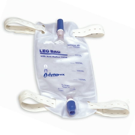 Foley Leg Bag - Urinary Leg Bags - Sterile Medium, 600ml w/valve 1 Unit