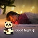 thumbnail image 5 of Luz de noche infantil, lámpara LED de panda para niñas y mujeres, recargable por USB, ideal para la habitación del bebé, decoración de dormitorio, regalo de cumpleaños (Panda sonriente), 5 of 5