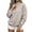 Beige, variant on Women's Half Zip Pullover Sweatshirt Quarter Zip Mock Neck Long Sleeve Loose Fit Solid Color Casual Fall Top