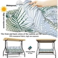 thumbnail image 5 of Replacement Cushions for Swing, Waterproof Porch Swing Cushion, 2-3 Seat Outdoor Bench Cushion with Backrest for Patio Furniture Garden Porch Loveseat Glider Pad (Bamboo Leaves 70*40in), 5 of 7
