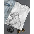 thumbnail image 3 of Vintage Elephant Cute Sketch T-Shirt Women -Image by Shutterstock, Female XX-Large, 3 of 4