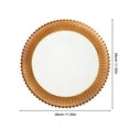 thumbnail image 2 of OUNONA Assiettes en Plastique Réutilisables Assiette de Service en Plastique Dorée Ronde Plat Vintage 1 Ensemble, 2 of 8