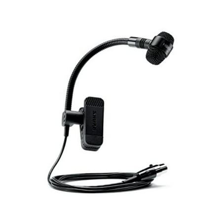 shure pga98h-tqg cardioid condenser gooseneck instrument microphone with ta4f connector for use with wireless systems