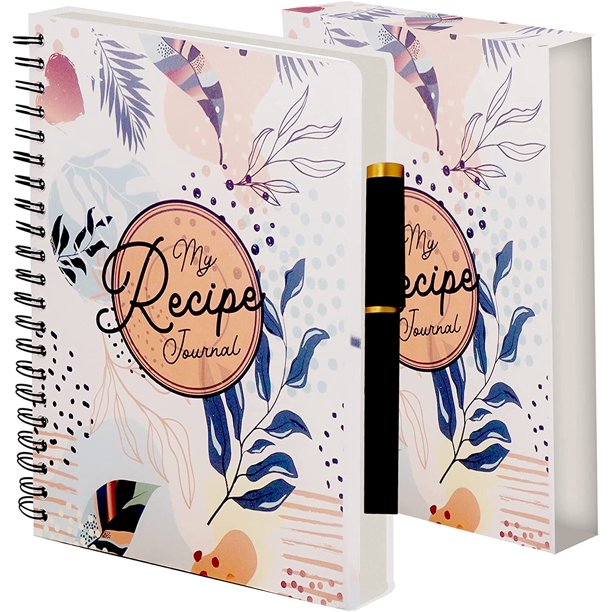 PERFORMORE My Recipe Journal 8.5” x 11” Spiral Bound Recipe Notebook, Blank Recipe Book to Write