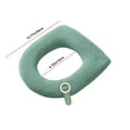 thumbnail image 3 of YgkuHd Toilet Seat Cushion, Household Toilet Seat Cushion Universal Use Knitted Toilet Seat Cover Summer Season Washable Toilet Seat Cushion O Shape Washable D Shapetoilet Seat Cushion (Green), 3 of 9