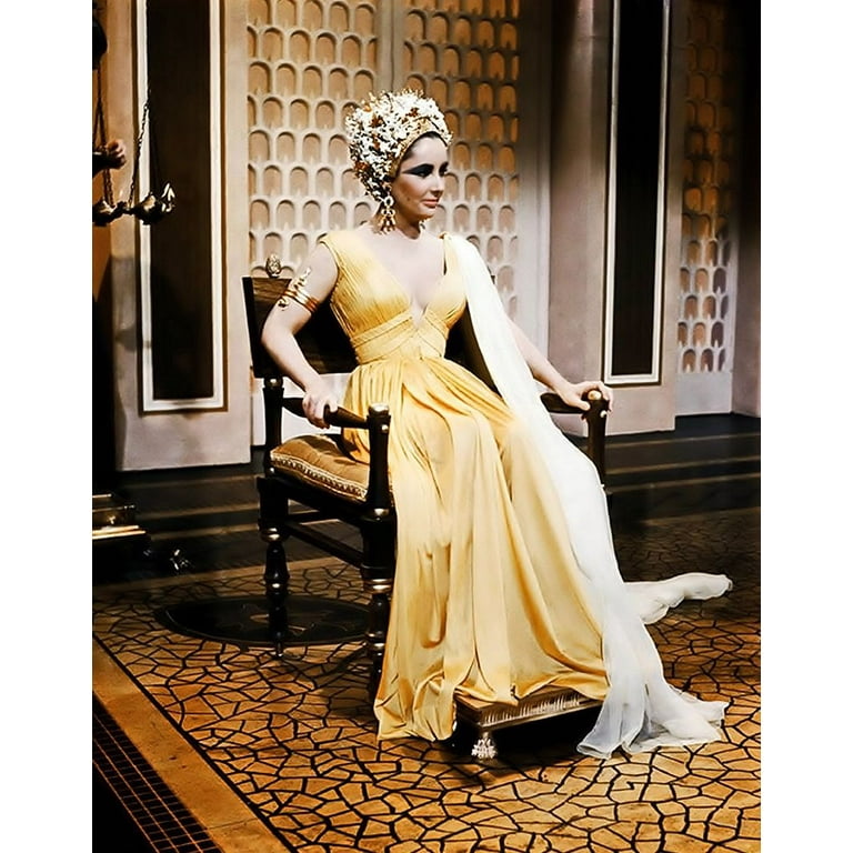 Hollywood Photo Archive 15x18 Gold Ornate Wood Framed with Double Matting Museum Art Print Titled Elizabeth Taylor Cleopatra