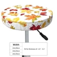thumbnail image 4 of Balery Autumn Leaves 1 Fundas de asiento para taburete de bar redondo de tela de terciopelo ajustables que protegen de arañazos y manchas para sillas de 14 a 17 pulgadas.-13 inch, 4 of 7